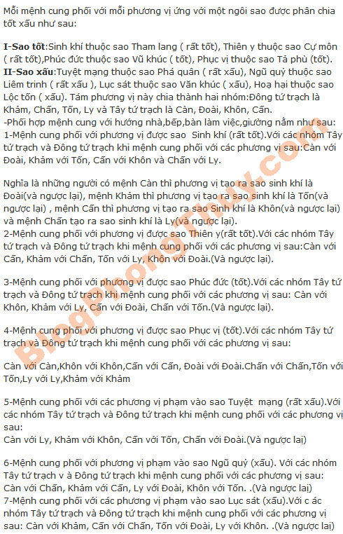 Áp dụng mệnh cung vào Phong thủy… ap dung menh cung 02 Mệnh cung nên áp dụng vào Phong thủy như thế nào?
